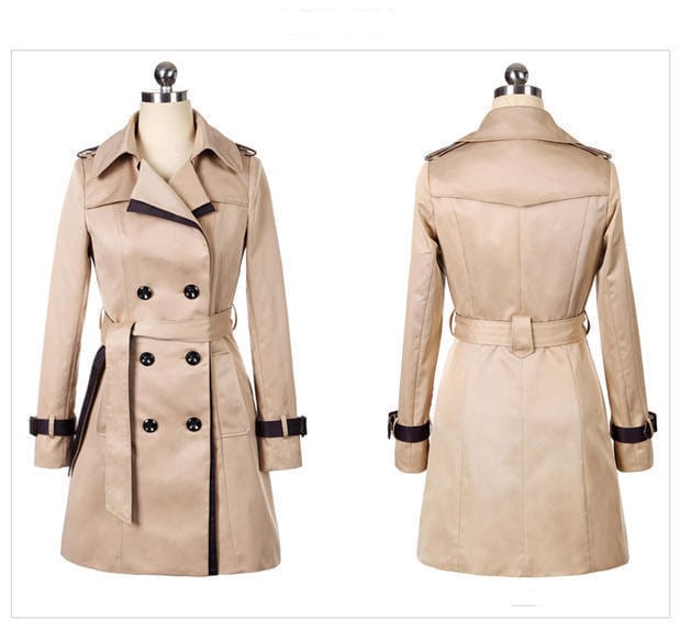 Lovemi-dames automne Trench manteau pour femmes hiver longue