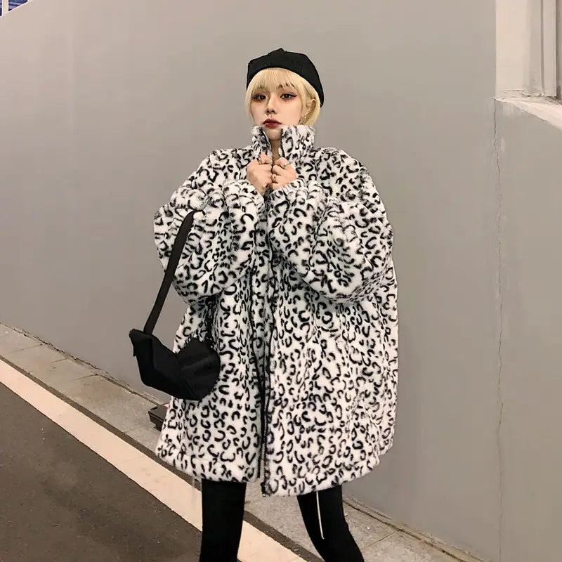 Lovemi - Thickened plush cotton coat