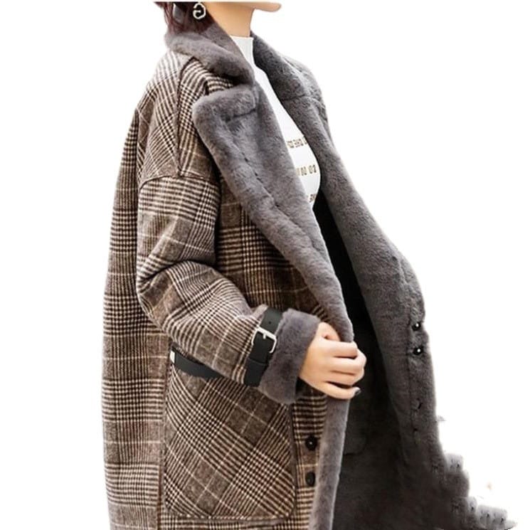 Lovemi - Ladies autumn and winter woolen coat