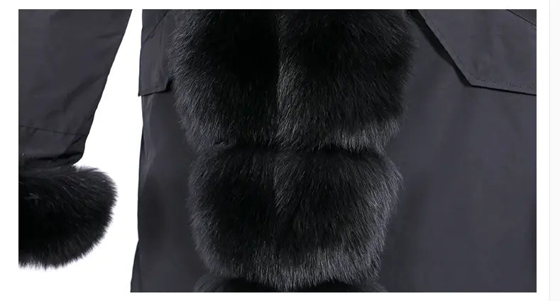 Lovemi - Coat Fur With Detachable Inner Liner Placket