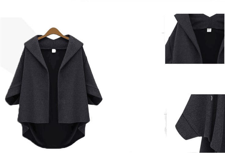 Lovemi - Ladies Fashion Woolen Three-quarter Sleeve Jacket