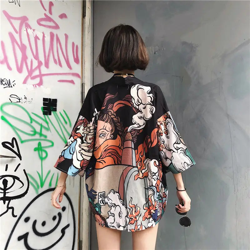 Lovemi – Kimono-Cardigan für Jungen und Mädchen, dünner Mantel