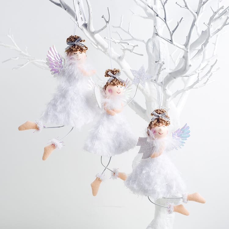 Lovemi – Weihnachtsdekoration, süßer Plüsch-Engel-Anhänger