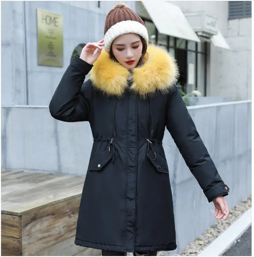 Lovemi - Code cotton-padded jacket to overcome mid-length