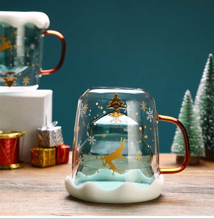 Lovemi - Eau en double verre pour sapin de Noël à haute teneur en borosilicate