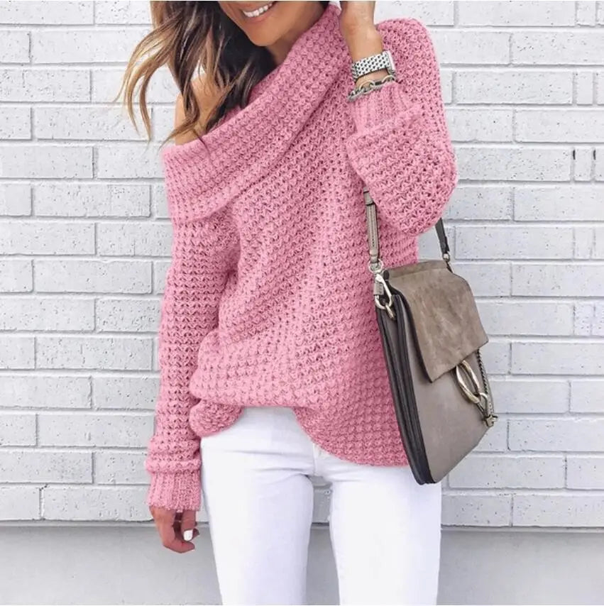 Lovemi - Sweater solid color turtleneck sweater
