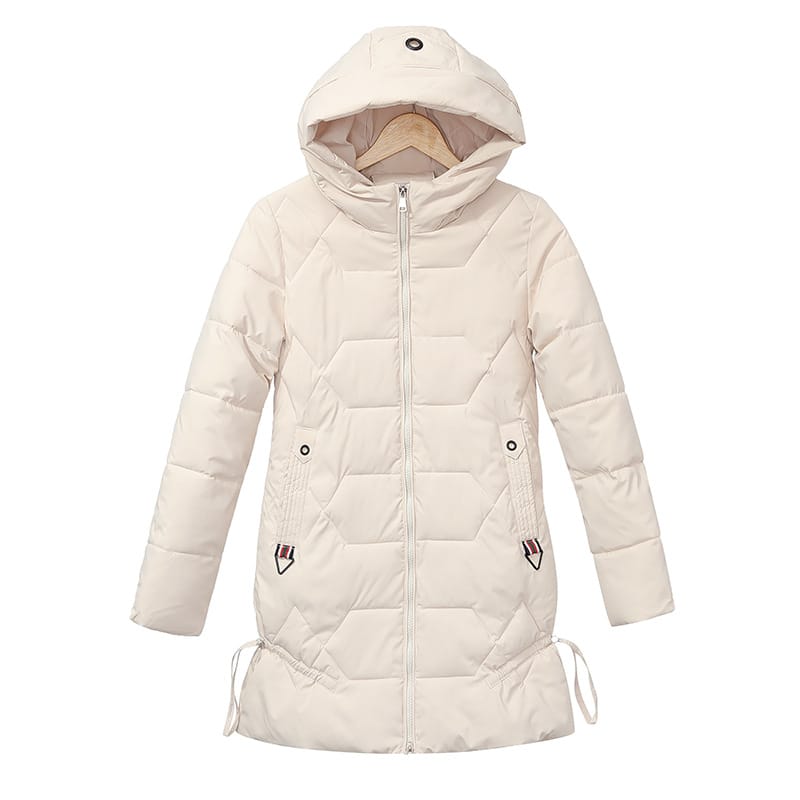 Lovemi - Hooded slim plus size slim down padded jacket