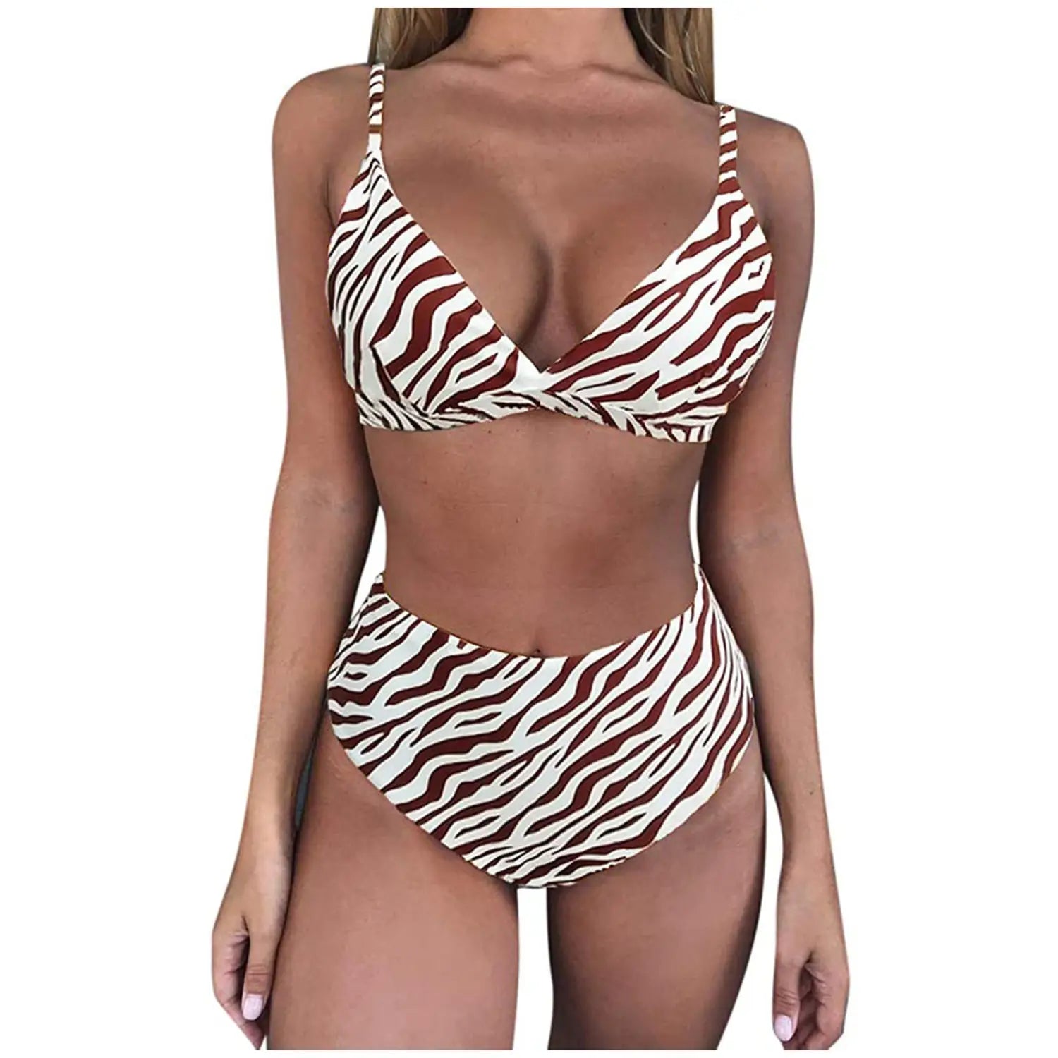 Lovemi - Maillot de bain populaire imprimé léopard imprimé serpent haut