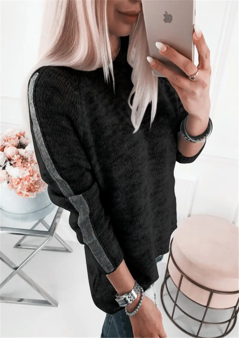 Lovemi - Simple Women’s Round Neck Pullover Sweater Sweater