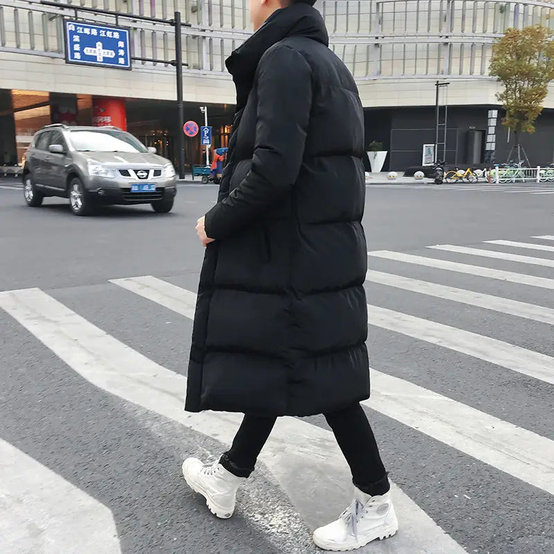 Lovemi – Lange, mit Baumwolle gefütterte Jacke mit Stehkragen