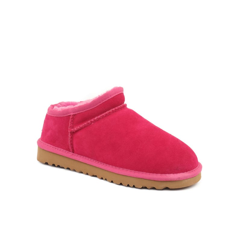 Lazy Shoes One Pedal Leather Snow Boots Women Henan Sangpo