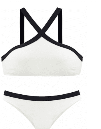 Lovemi - Bikini sexy coutures noir et blanc