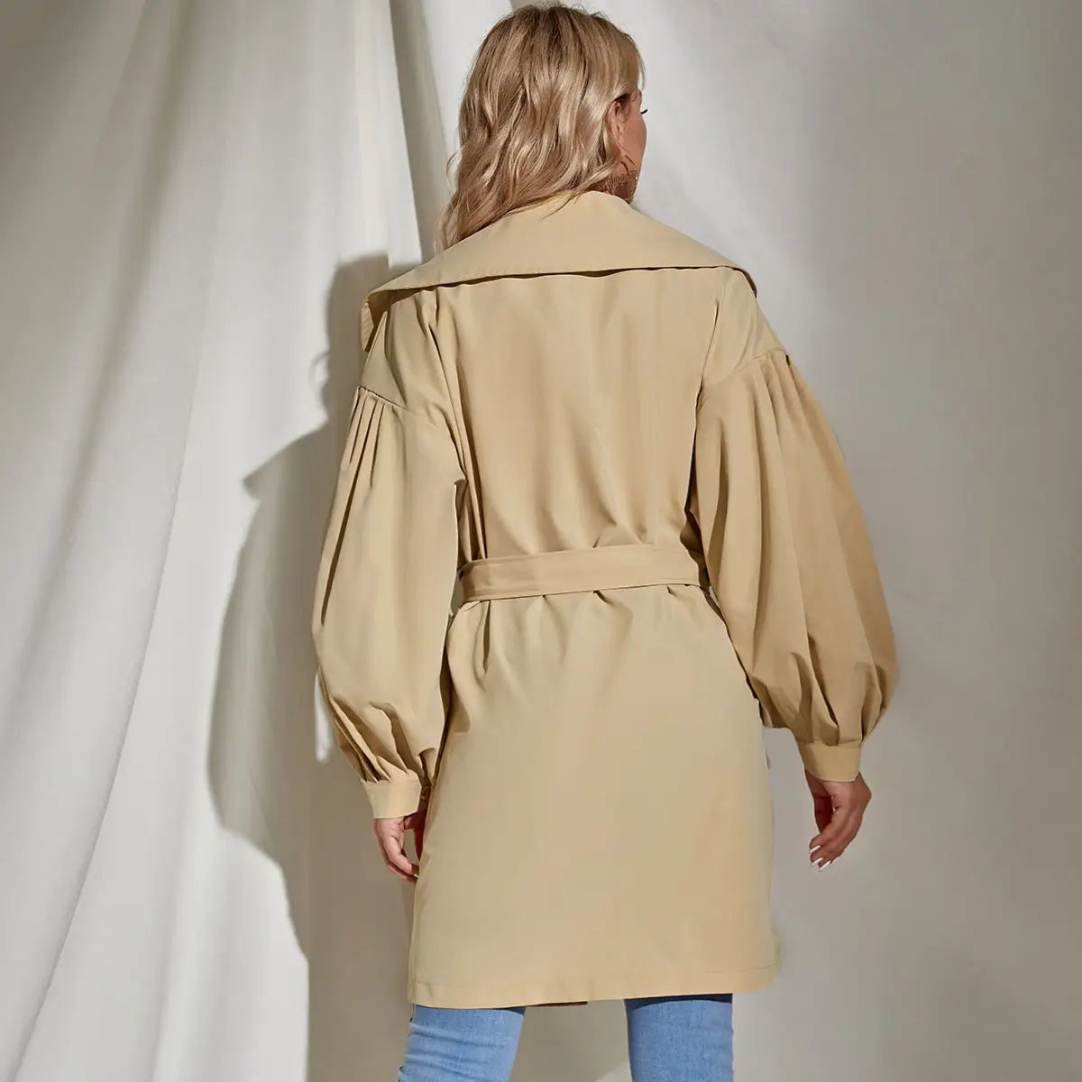 Lovemi – Zweireihiger Trenchcoat für Damen, Vintage, lang