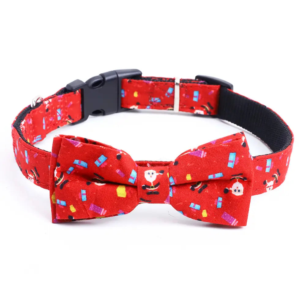 Lovemi - Christmas Pet Collar Medium And Large Dog Bow