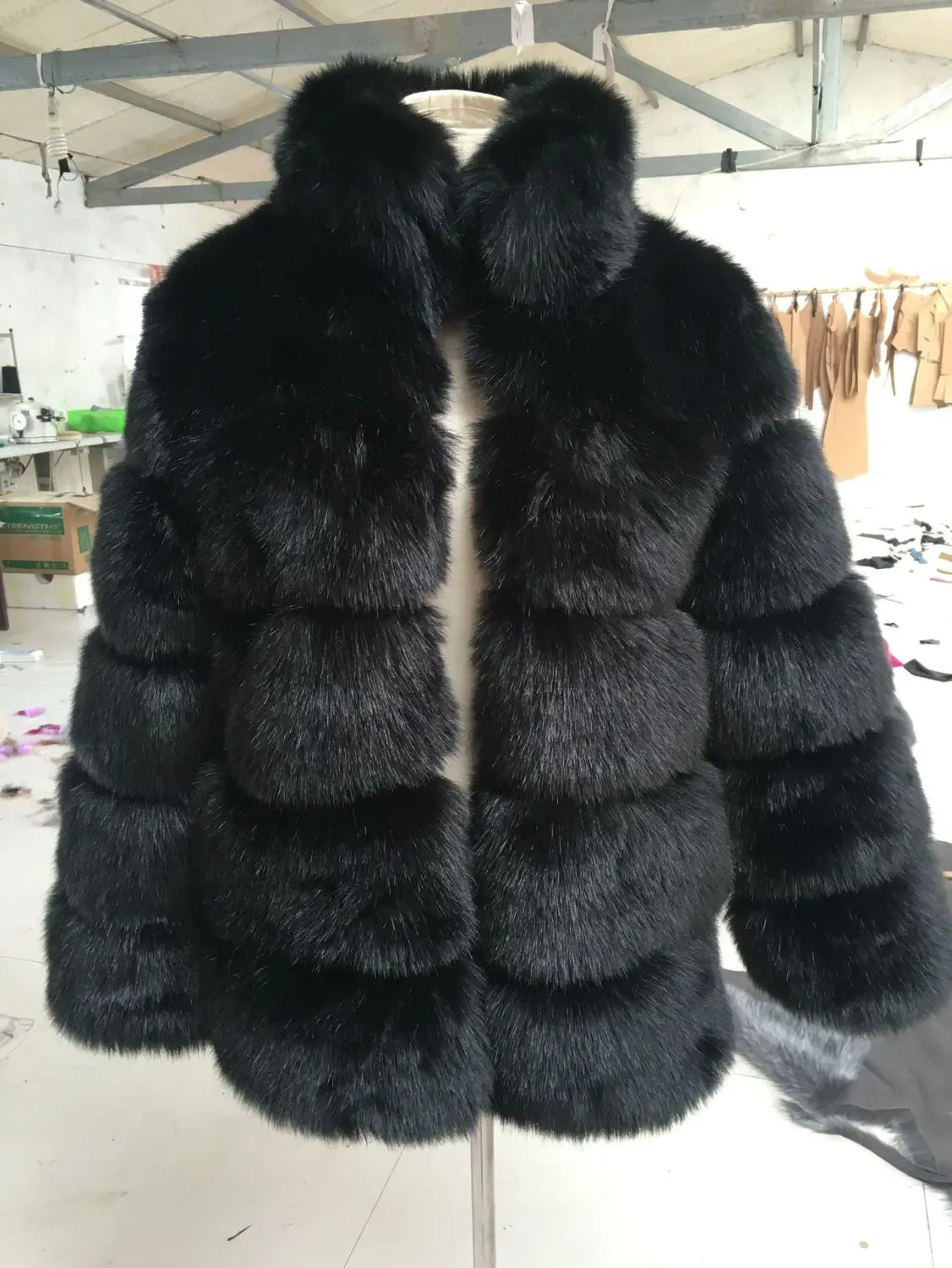 Lovemi - Faux fox fur coat
