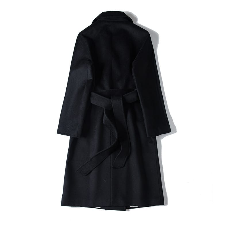 Lovemi - Cashmere water ripple raglan sleeve commuting coat