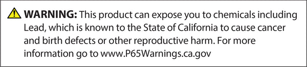 Prop 65 Lead Warning Label