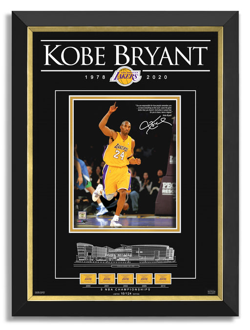 Kobe Bryant Facsimile Signed Autographed Los Angeles Lakers Slam Dunk -  Framed Museum Canvas ™ Special Edition