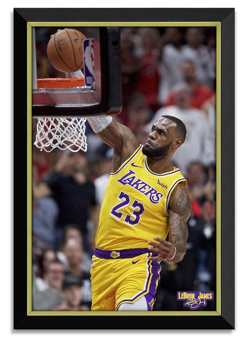 Kobe Bryant Facsimile Signed Autographed Los Angeles Lakers Slam Dunk -  Framed Museum Canvas ™ Special Edition