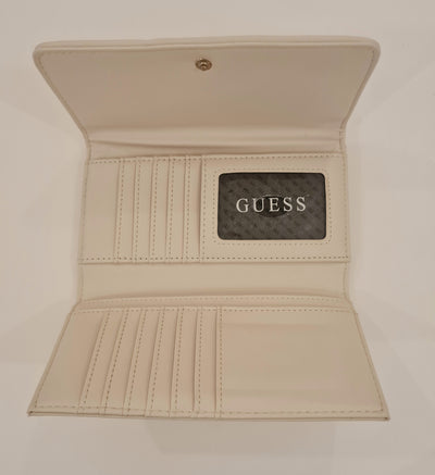 guess cream quillted purse