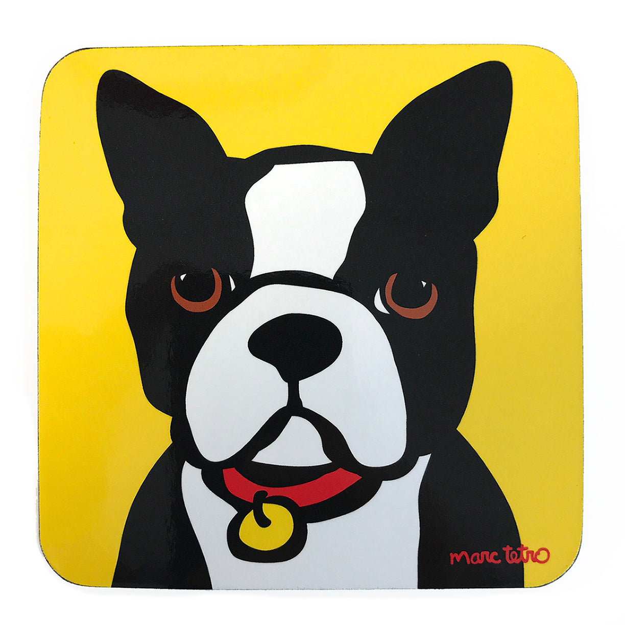 SALE! Boston Terrier Coaster - Marc Tetro