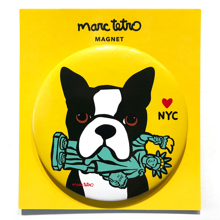 NYC Boston Terrier Magnet