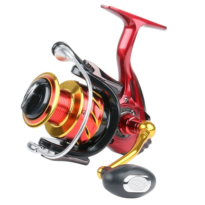 Free Shipping SLS 1000-7000 5.2:1 12+1BB Seamless Metal Spinning Fishing  Reel Carp Bass Sea Fishing Reel Fishing Tackle