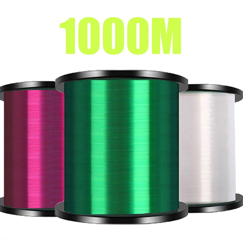 Carp Mono Fishing Line Camou Rainbow 1000 m Spools Game Power Cod Bulk  Coarse