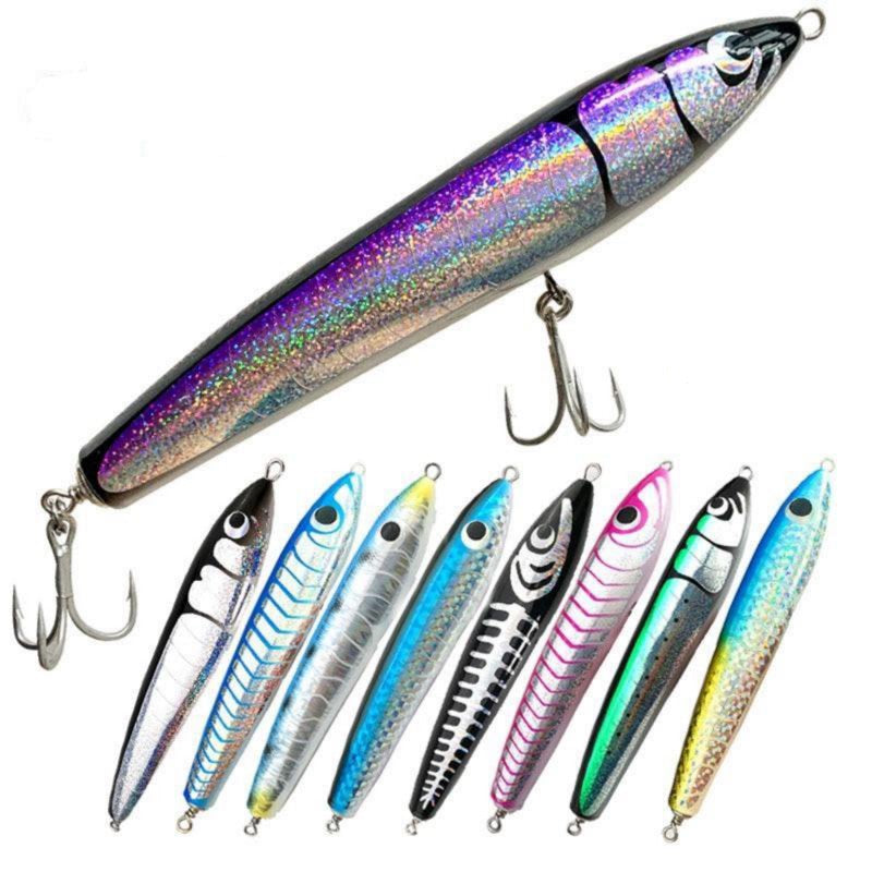 90g 120g 140g Topwater Handcrafted Wooden Lure Popper Baits Big Game Sea GT  Popping Fishing Lures