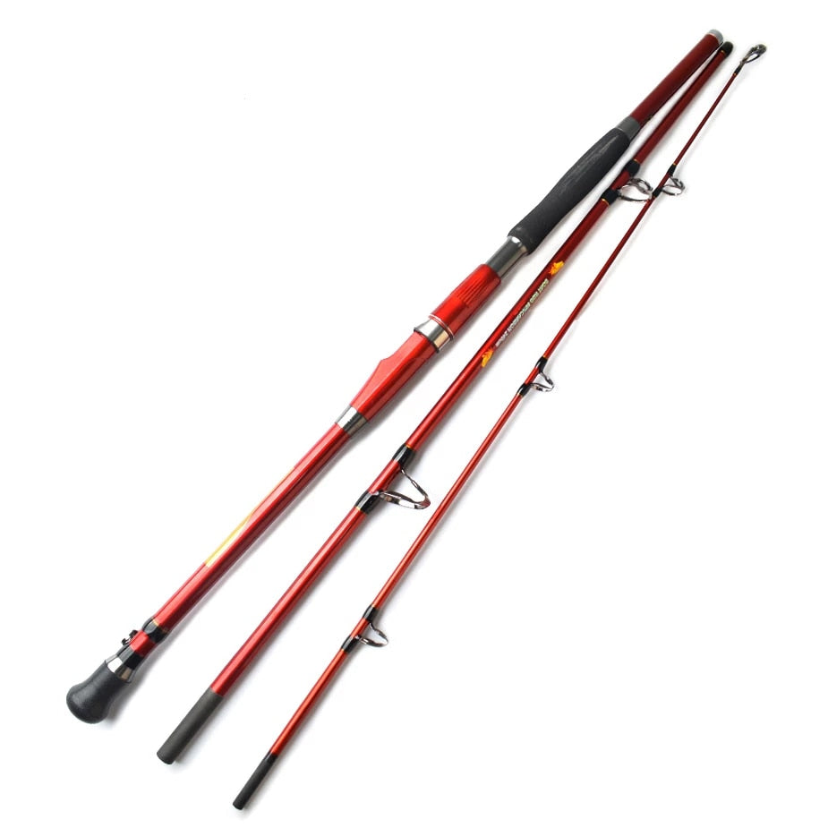 64KG Two-sectional Heavy Power Carbon Spinning Trolling Rod with Sea Guide  Rings