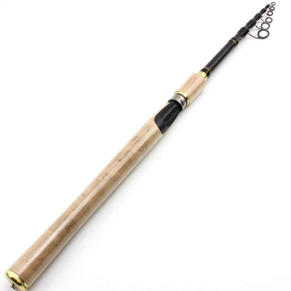 Telescopic Fishing Rod and Reel Combo Set 1.6-2.4m Baitcasting Spinning  Fishing Reel and Spinning Fishing Pole