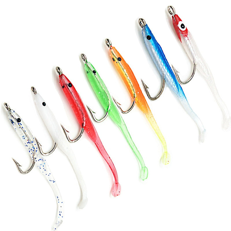 7CM Fishing String Hook Fishing Lure 6 Hooks Luminous Bait Finished Line  Set Sea Boat Beach Pier Lure Fishing Rigs - AliExpress