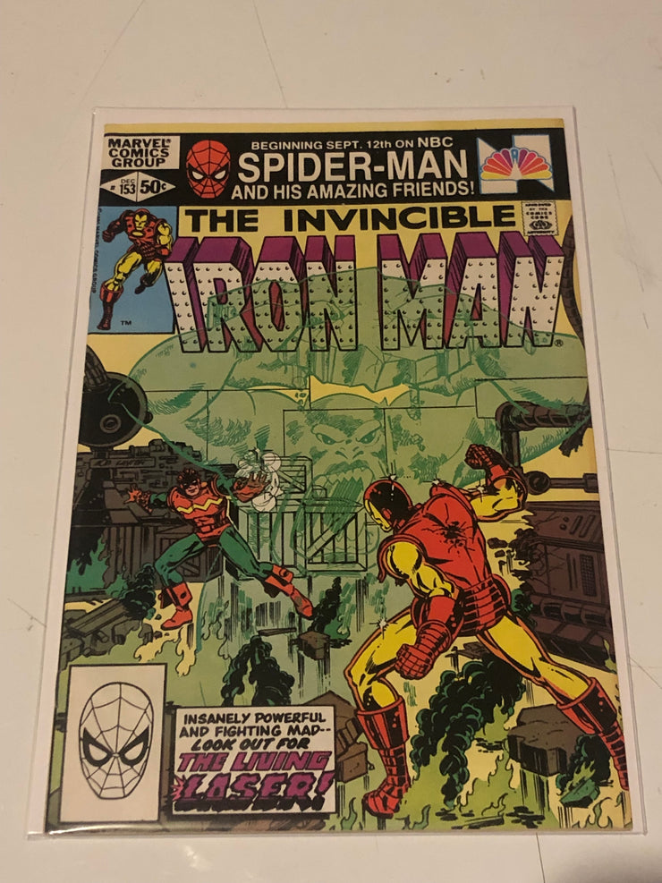 THE INVINCIBLE IRON MAN #153 (Marvel Comics 1981)  The Living Laser