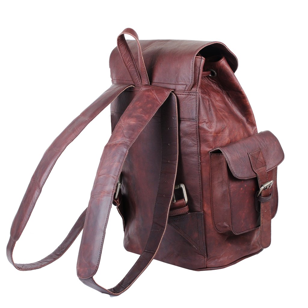 Genuine Vintage Leather Brown Backpack – Kobblo Leather