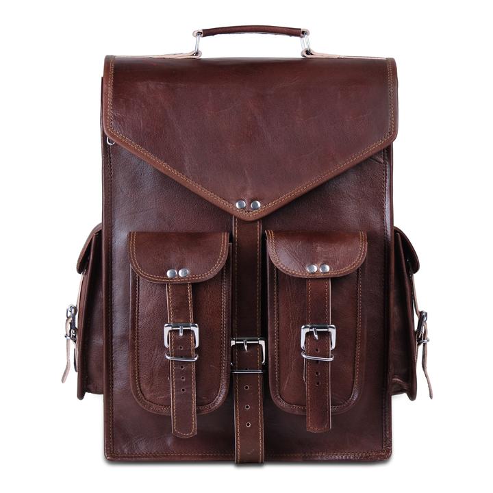 Brown Convertible Leather Backpack – Kobblo Leather