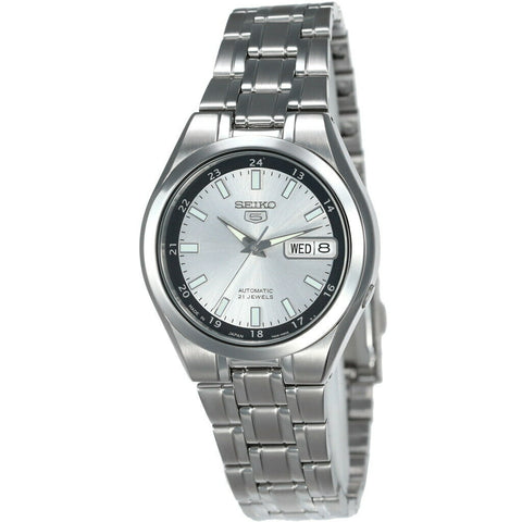 Seiko Series 5 Automatic Date-Day Silver Dial Men's Watch SNKG19J1.