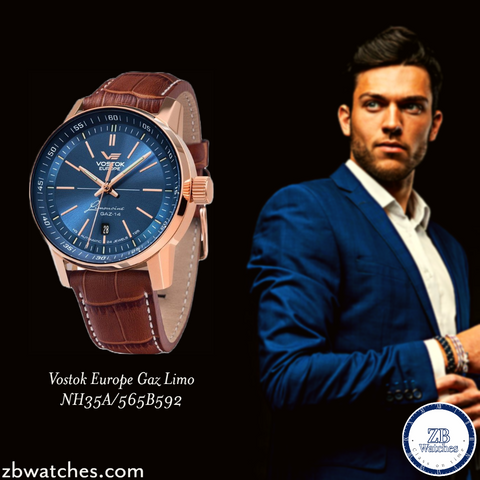 Vostok Europe Gaz Limousine watches are a slick, elegant and classy choice for when the occassion demands it, Look your best and feel at your best. ZB Watches is an Authorized Distributor for Vostok Europe Watches. zbwatches.com