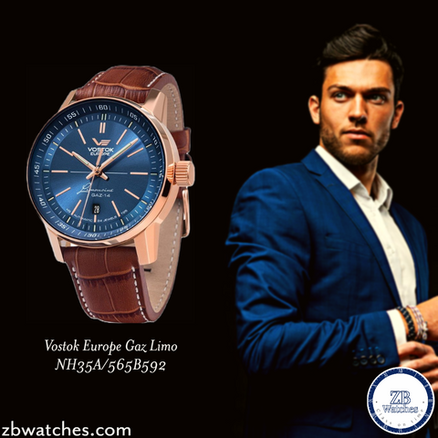 Los relojes Vostok Europe Gaz Limousine son una opción ingeniosa, elegante y con clase para cuando la ocasión lo requiera. Luzca y siéntase lo mejor posible. ZB Watches es un distribuidor autorizado de Vostok Europe Watches. zbwatches.com