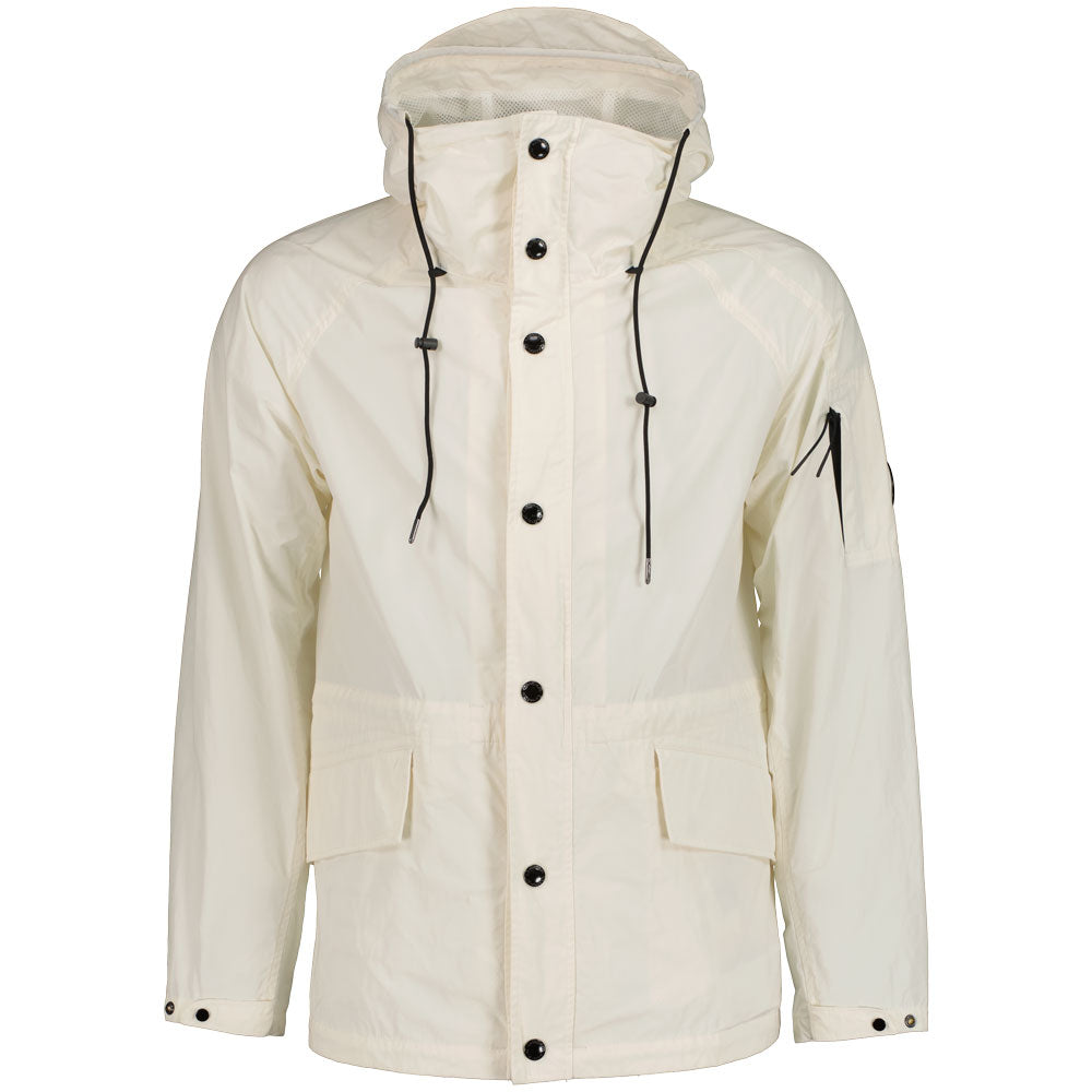 C.P. Company | C.P. Memri Hooded Lens Parka - Gauze White