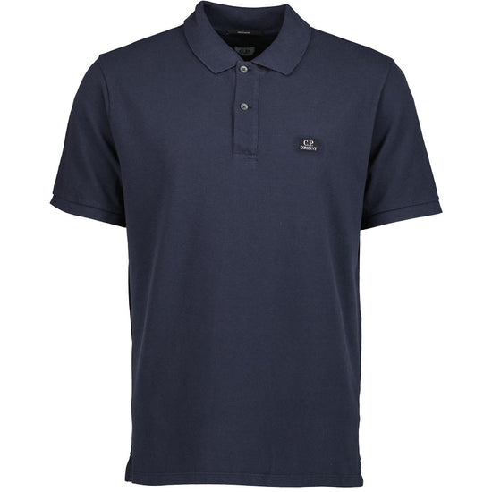 CP Company | C.P. Company Regular Fit Piquet Polo Shirt - Total Eclipse