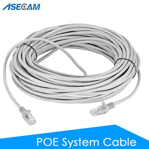 POE RJ45 Cable IP Camera Connection CCTV Cat5 Ethernet Network Internet LAN Wires Extender Security Camera System - ASECAM - Security Camera System Samsung