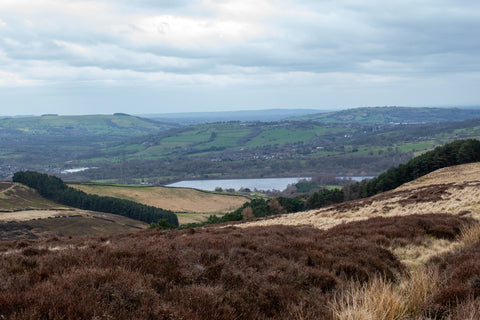 View of Arnfield Reservoir in the Peak District