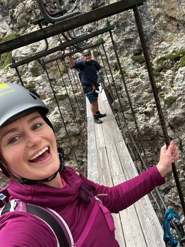 Brigata Trentina suspension bridge Dolomites