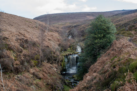 A waterfall on Arnfield Brook in the Peak District