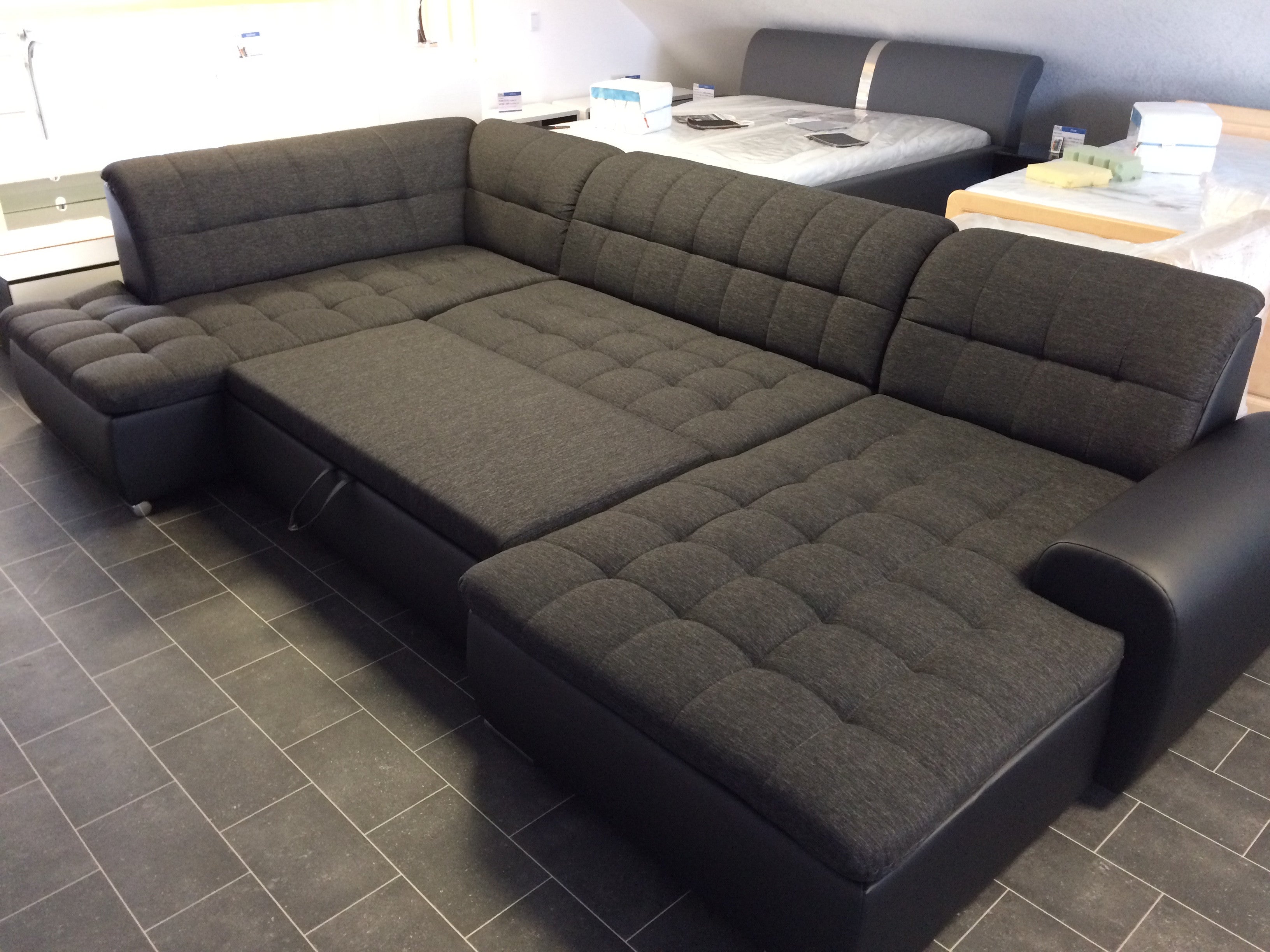 u shape sofa bed with storage