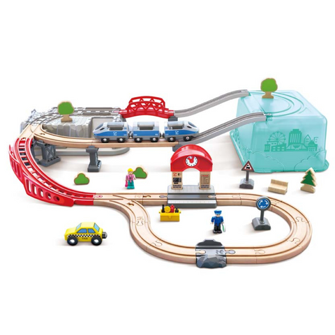 Hape Battery Powered Engine Train Set and Pepe Pull Along Toy