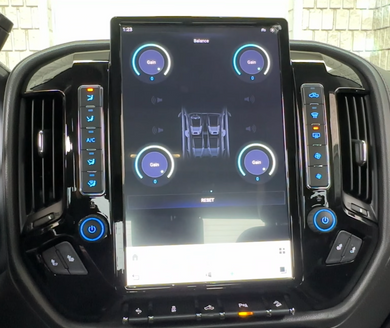 GMC Sierra Tesla Carplay Screen works with factory sound system