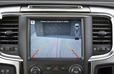 Dodge Uconnect Apple Carplay works with factory reverse camera