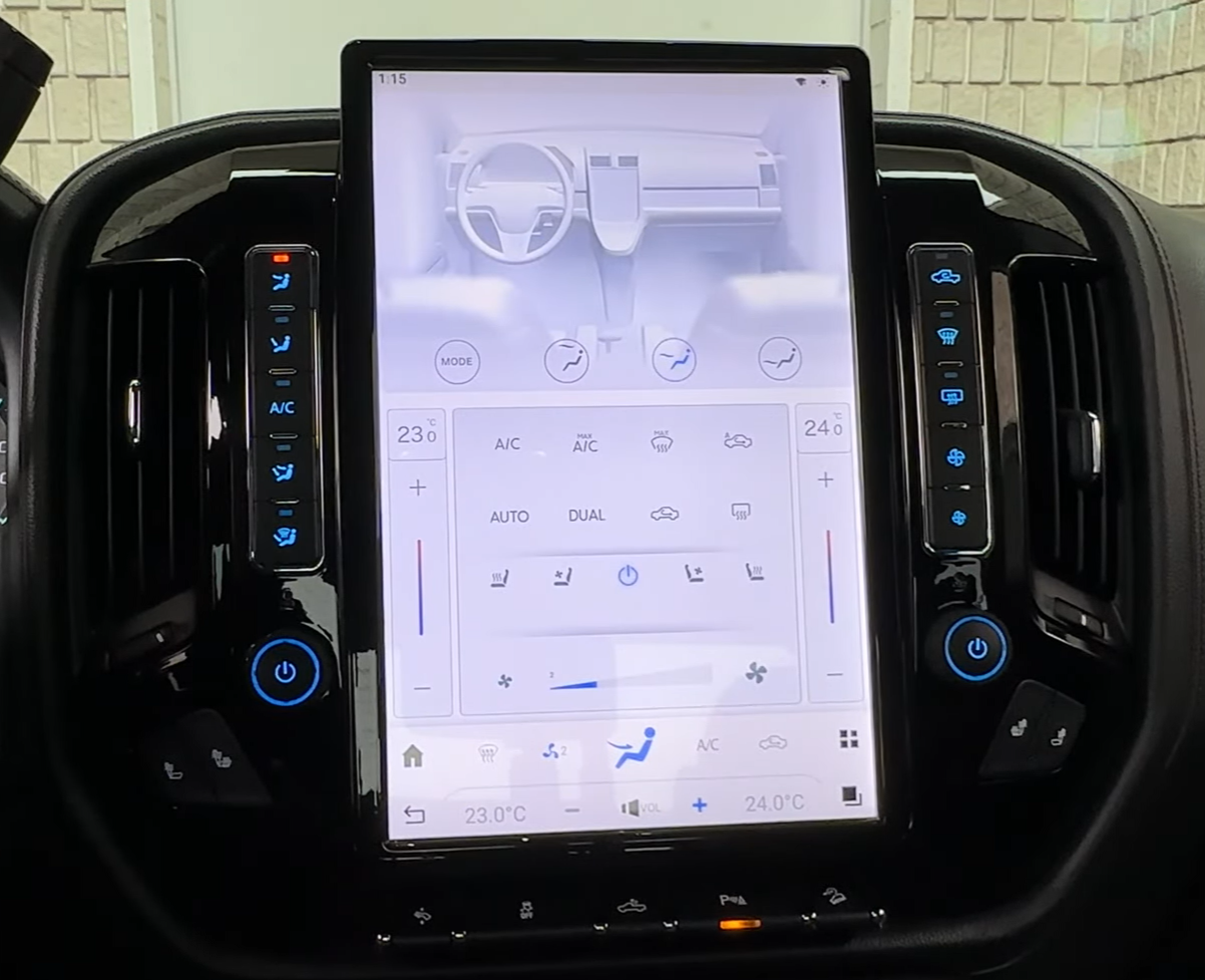 Chevrolet Silverado Tesla Carplay Screen works with climate controls
