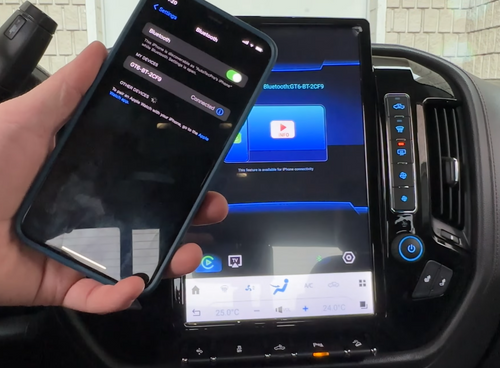 Chevrolet Silverado Tesla Carplay Screen creates enhanced bluetooth